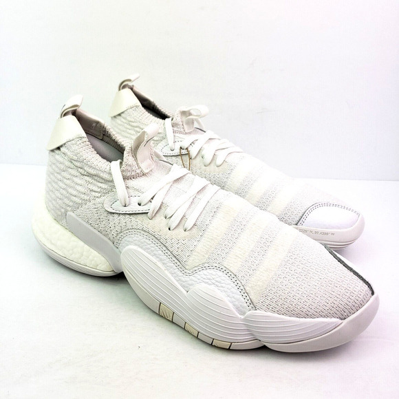 Adidas Trae Young 2.0 Mens Size 11 Triple White Basketball Sneaker Shoes H03844